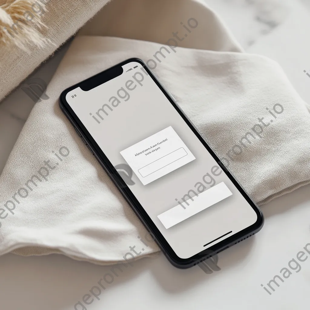 Minimalist smartphone newsletter signup interface with soft colors - Image 2