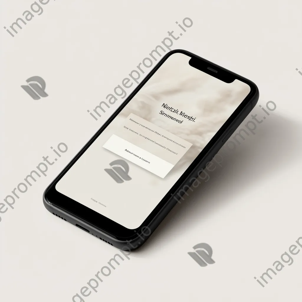 Minimalist smartphone newsletter signup interface with soft colors - Image 4