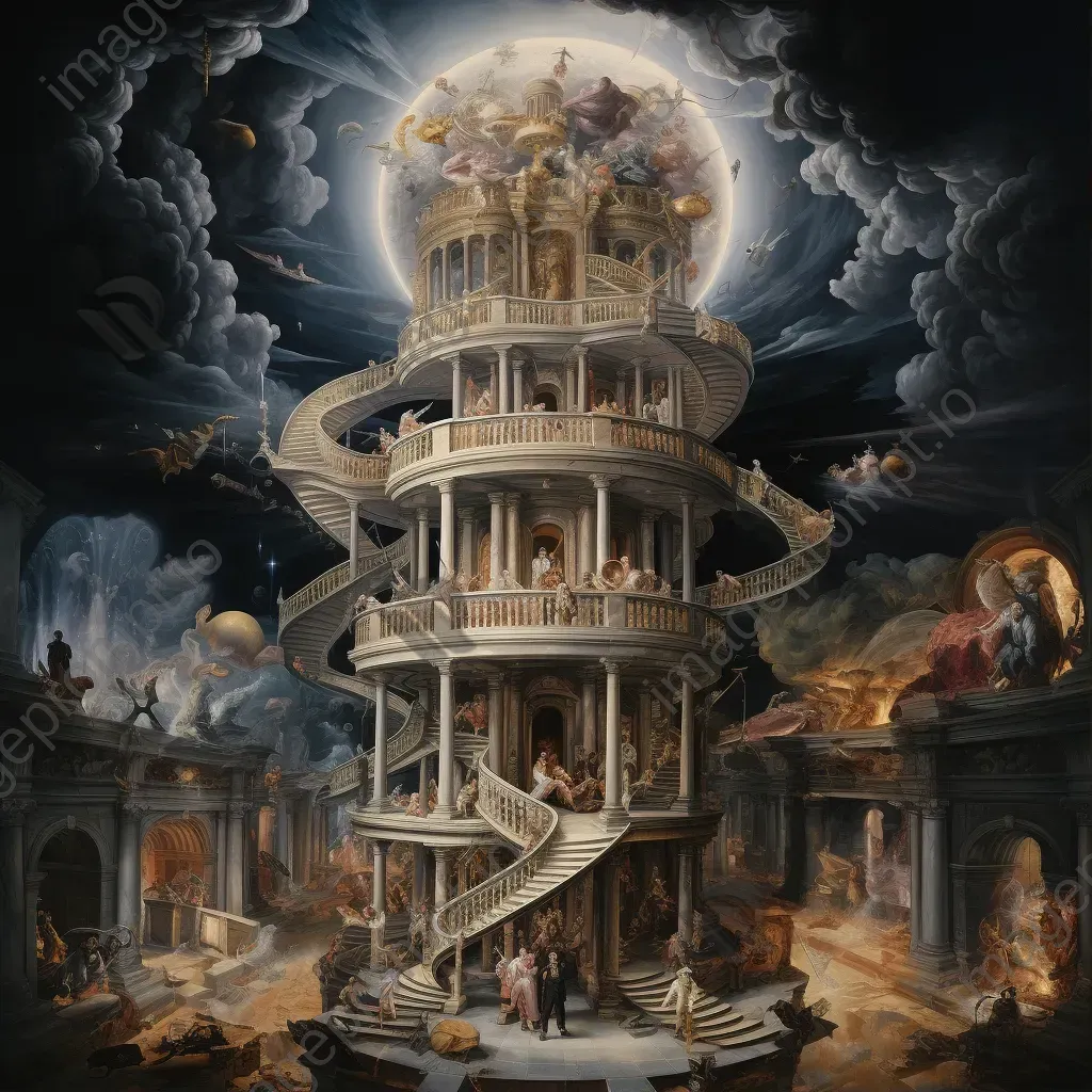 Baroque style depiction of celestial vault, a representation of Plato