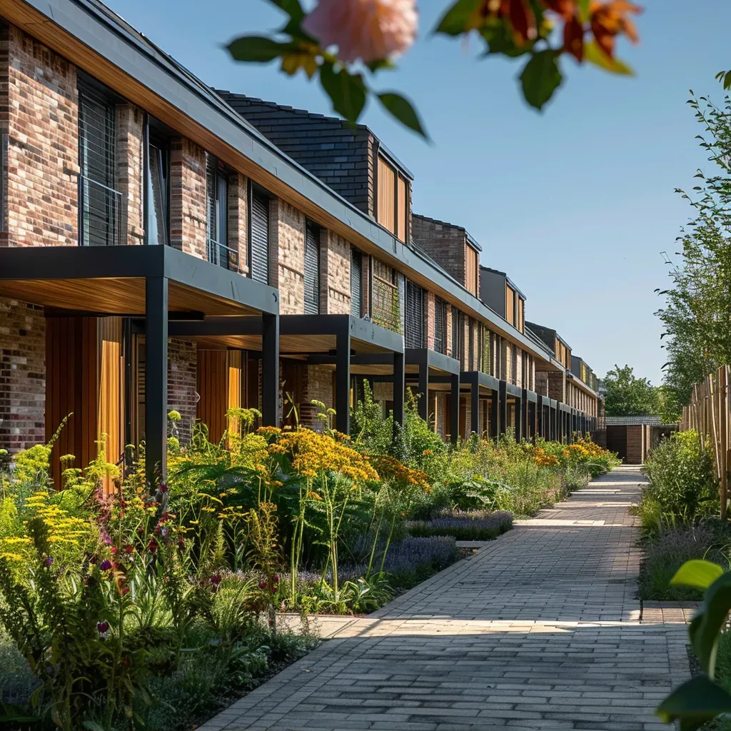 Sustainable Housing Estate with Green Spaces