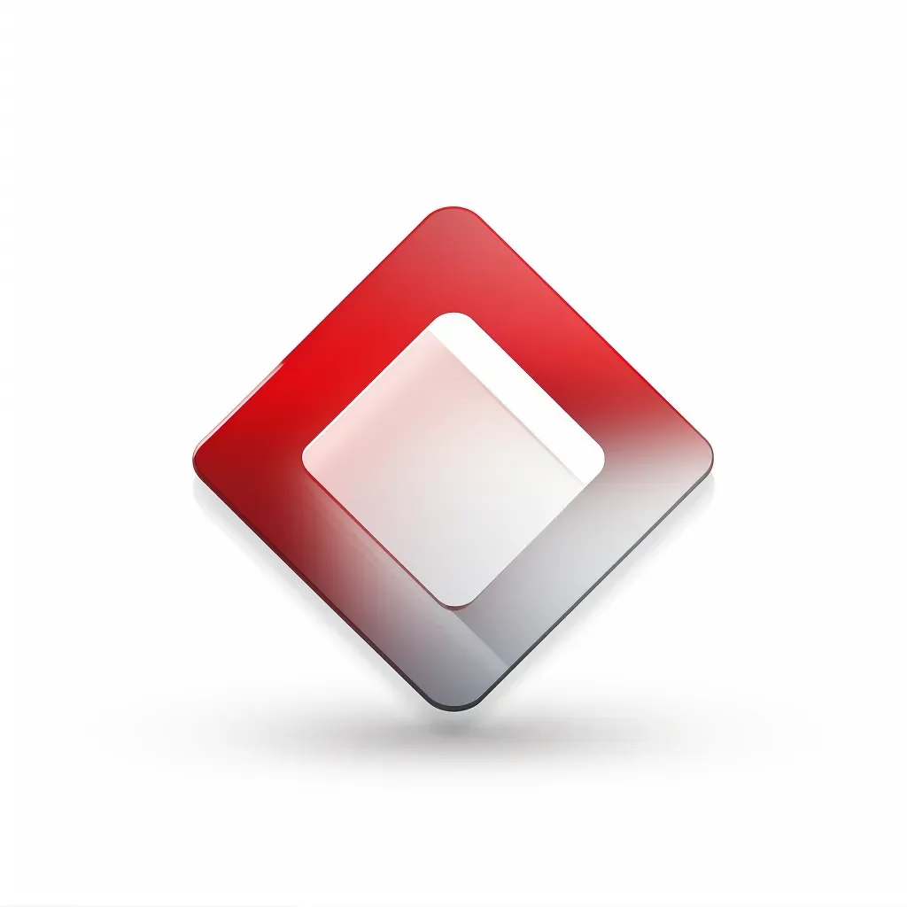 Sleek and modern video streaming platform logo with a stylized play button icon in red and white - Image 1