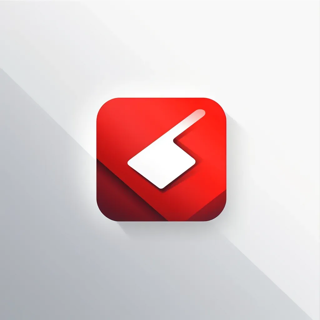 Sleek and modern video streaming platform logo with a stylized play button icon in red and white - Image 3