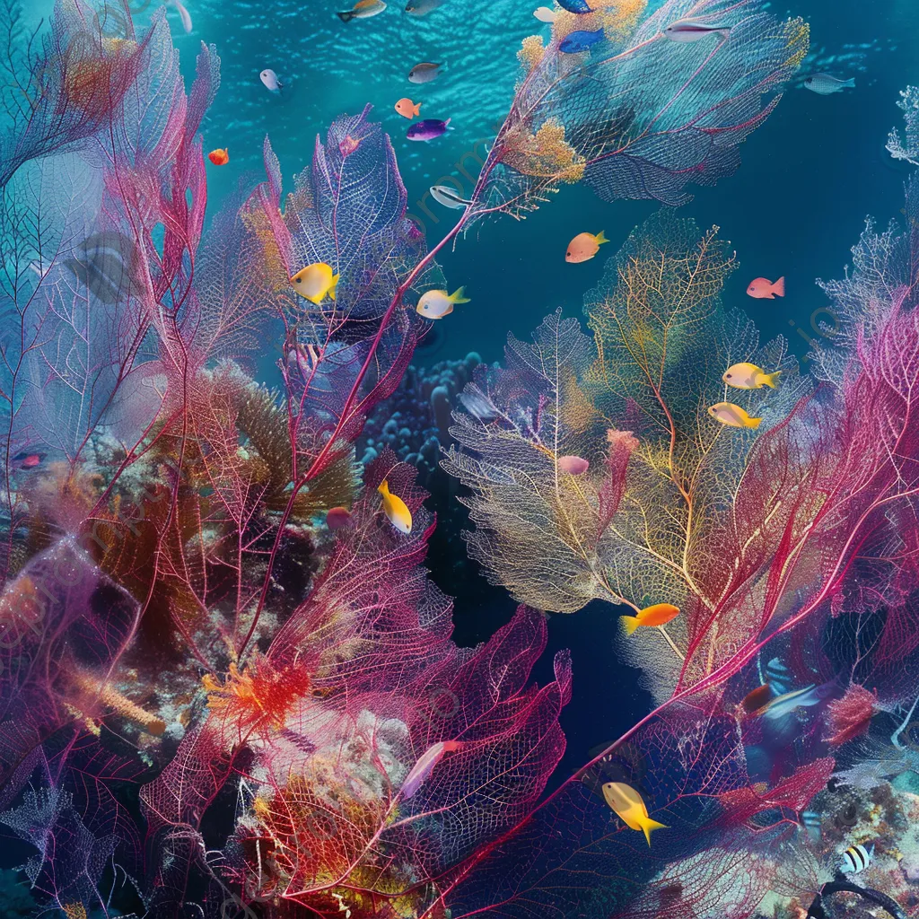 Underwater ecosystem with sea fans and fish - Image 3