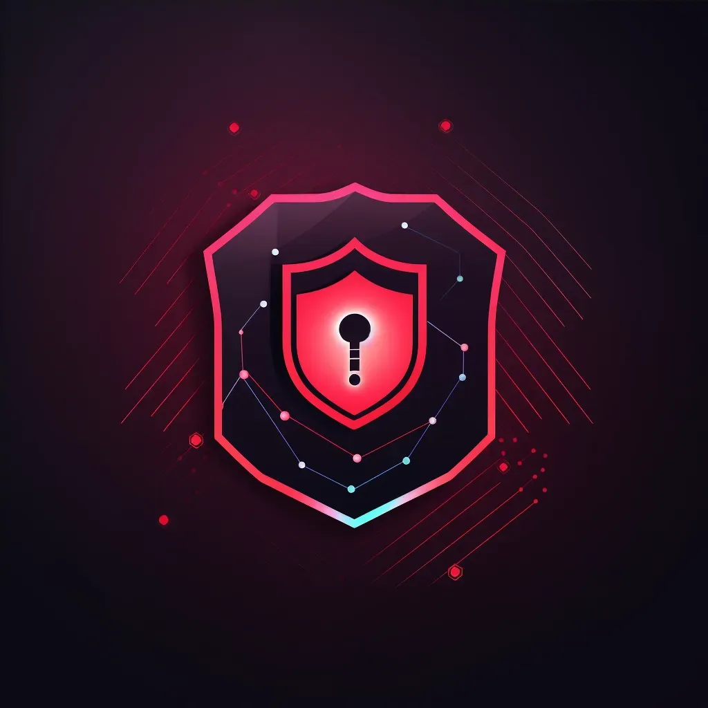 Bold and edgy logo with a shield icon in red and black - Image 4