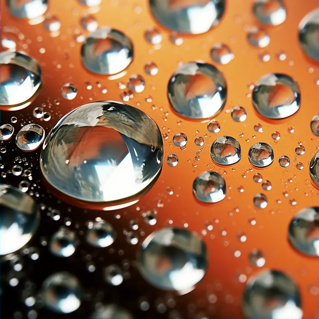 water droplets on textured glass - Image 2