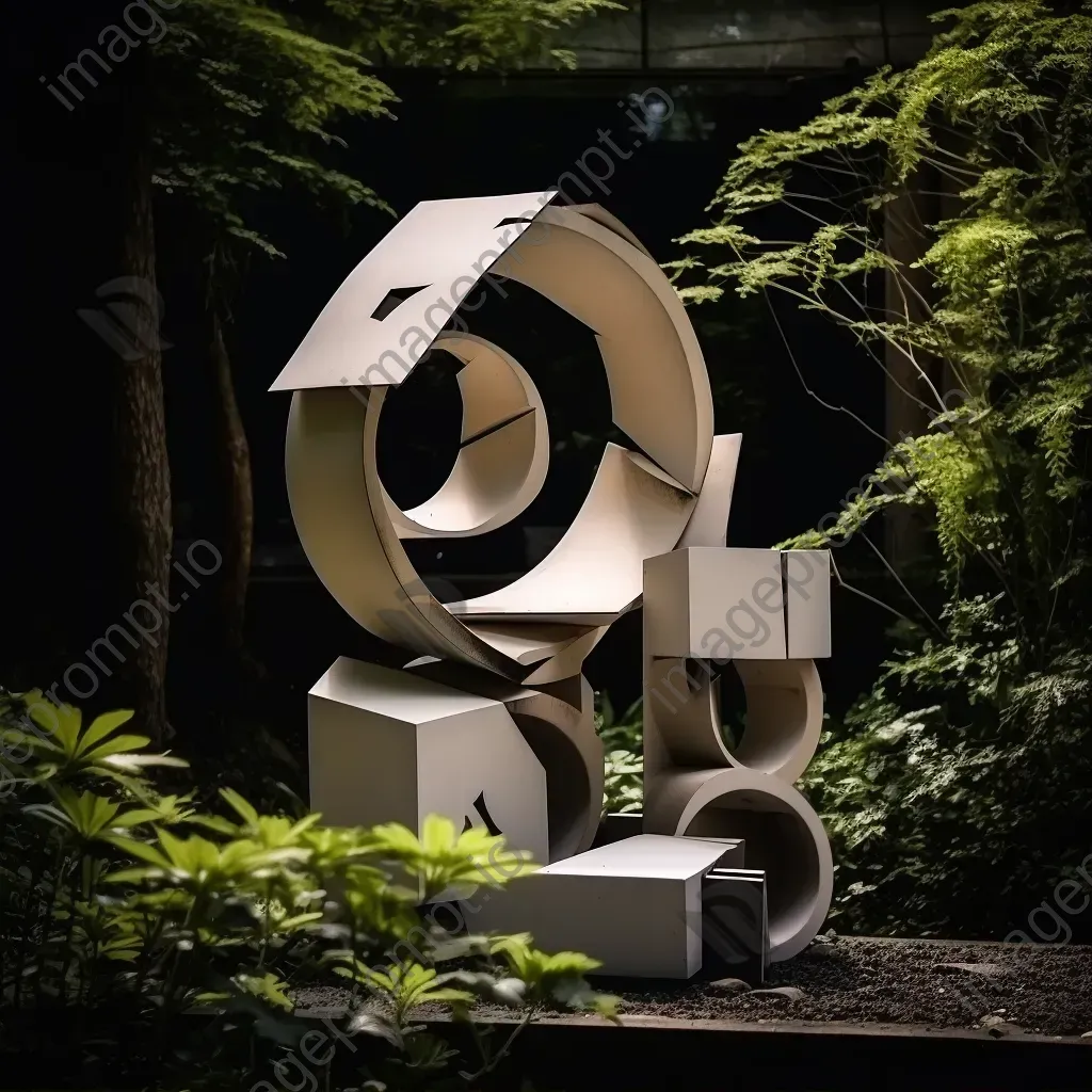 Abstract sculpture garden with asymmetric figures on Panasonic Lumix S1H - Image 1