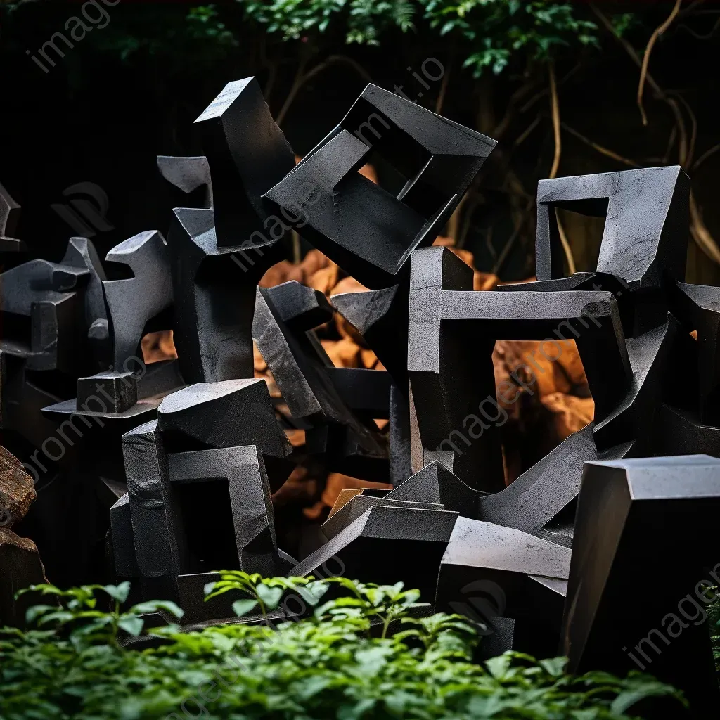 Abstract sculpture garden with asymmetric figures on Panasonic Lumix S1H - Image 4