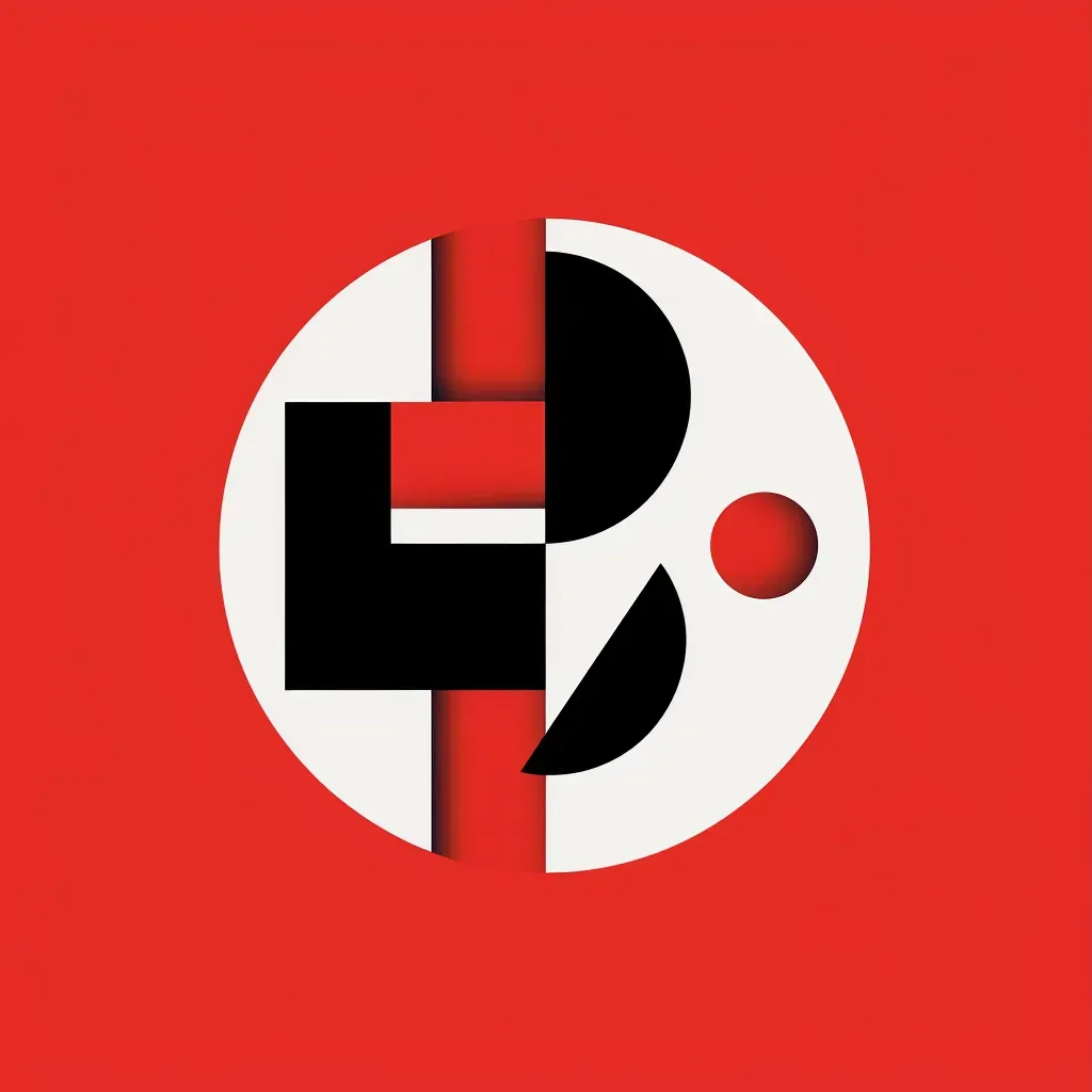 Modern abstract logo for avant-garde fashion label in red and black - Image 3