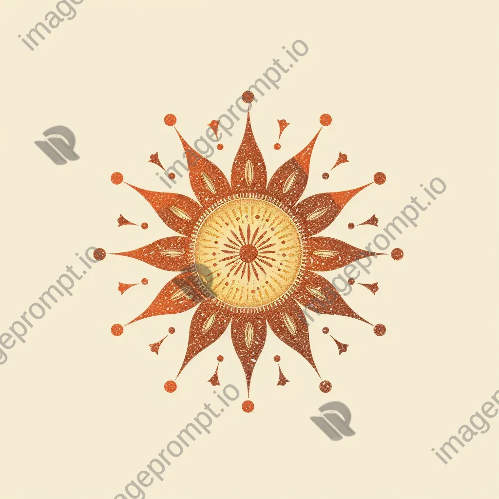 Bohemian sun logo for vintage clothing store in earthy colors - Image 4
