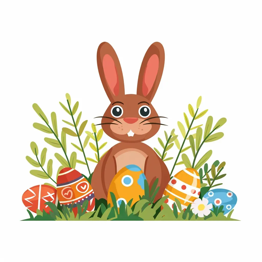 Easter bunny and decorated eggs logo - Image 4