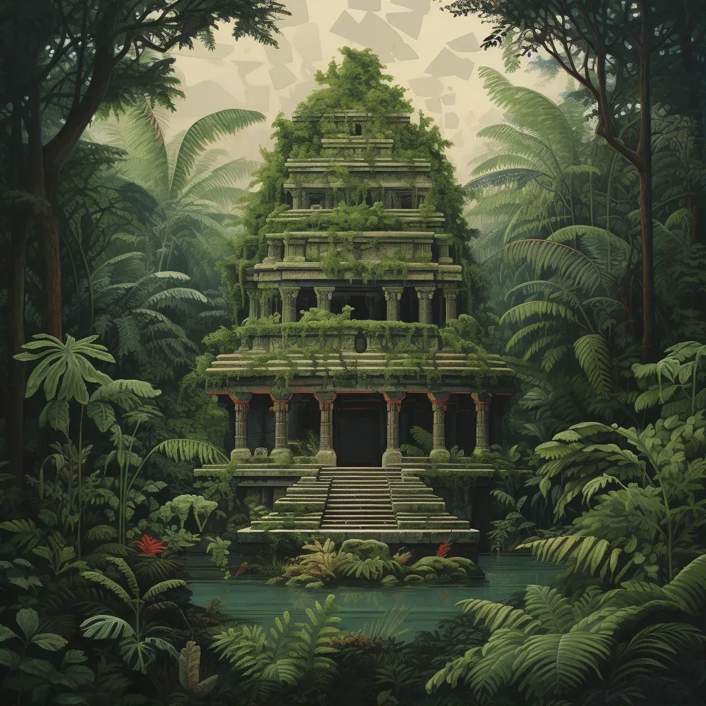 Greek temple in Amazonian rainforest - Image 1