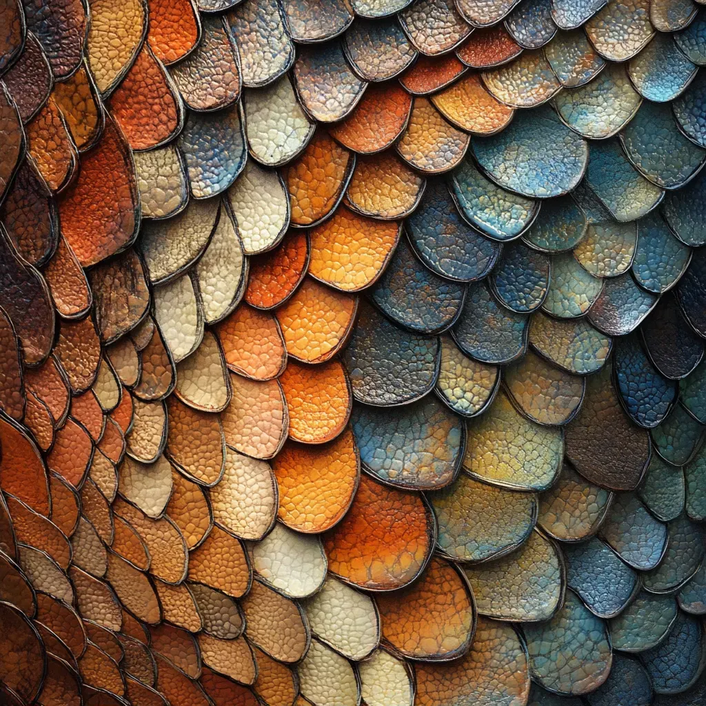 Artistic rendering of the intricate patterns and distinct texture of a snake