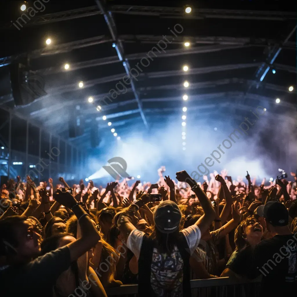 Music festival at night with crowd and stage lights - Image 3