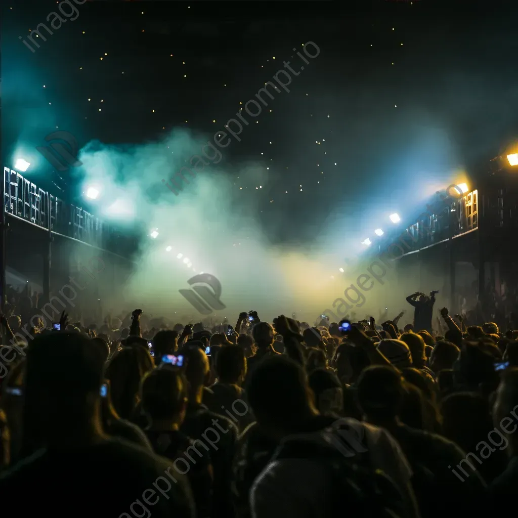 Music festival at night with crowd and stage lights - Image 4