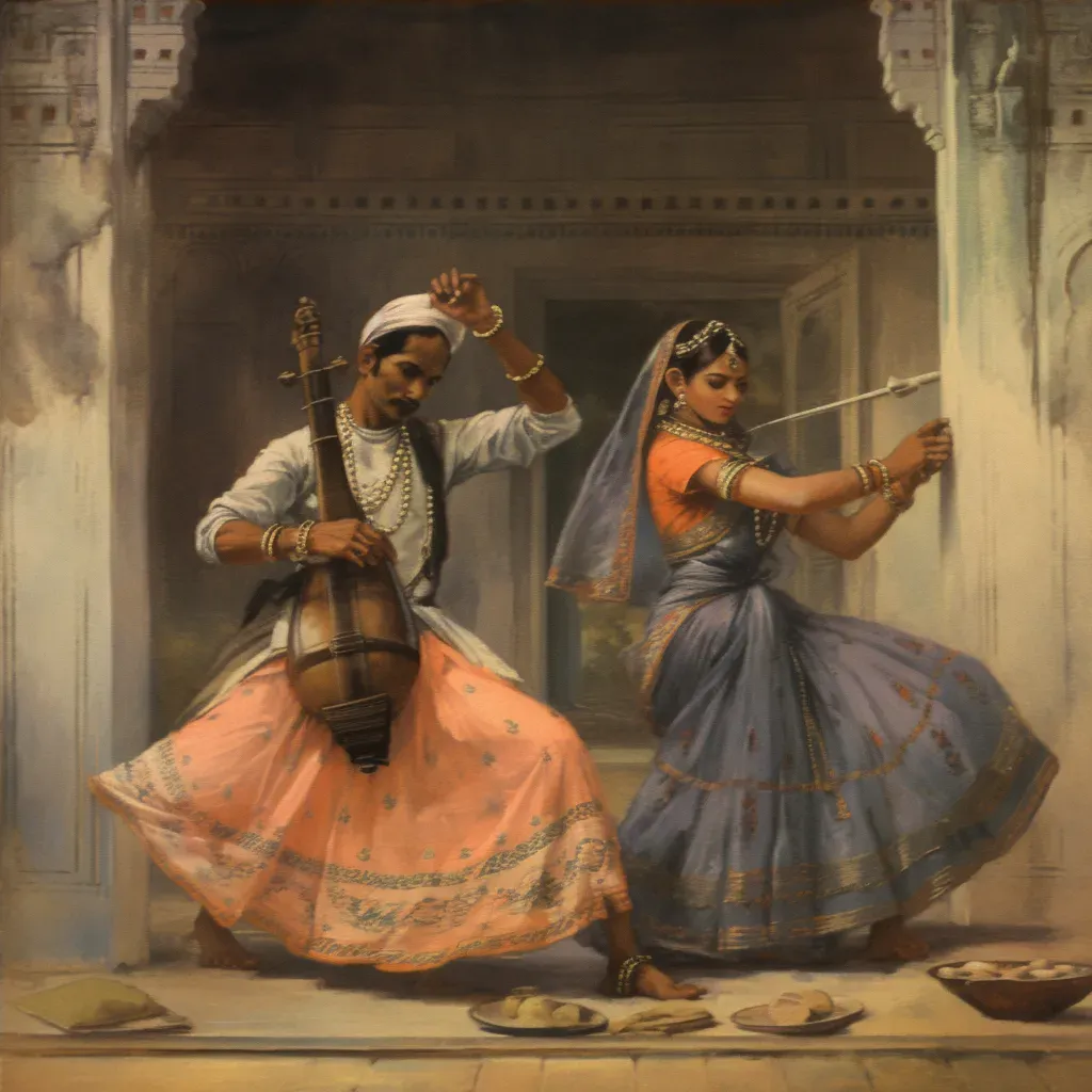 Traditional Indian classical dance with sitar and tabla in the background - Image 4