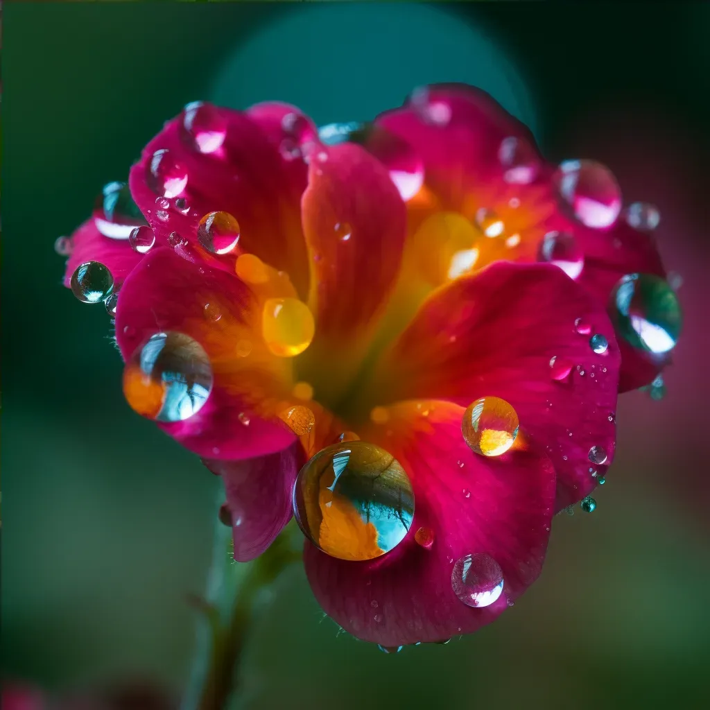 water droplets on flower blossom - Image 4