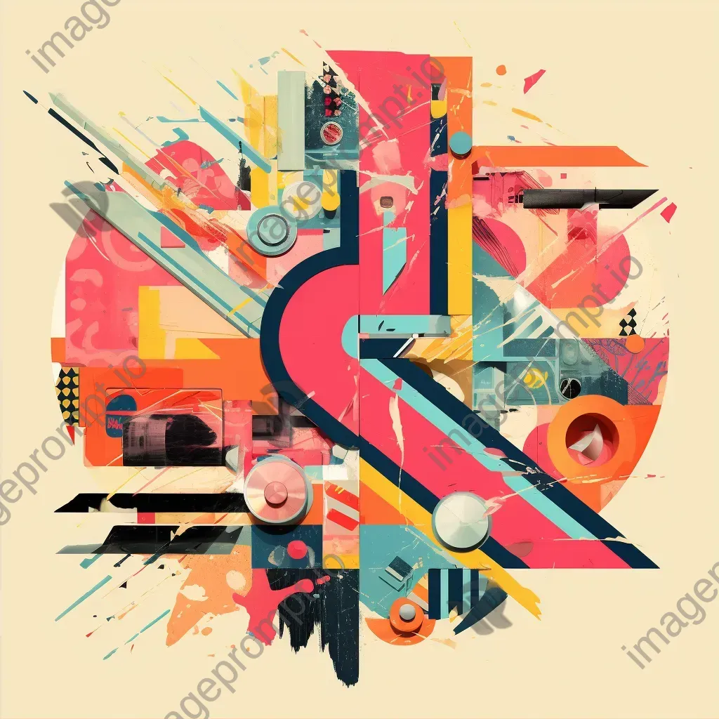 Flashy typography showcasing low poly pop art and retro elements - Image 2