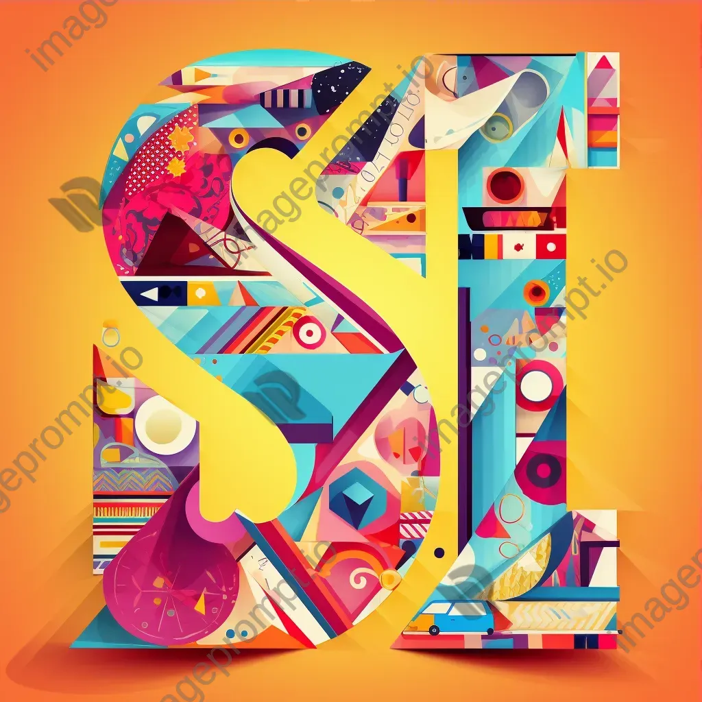 Flashy typography showcasing low poly pop art and retro elements - Image 3