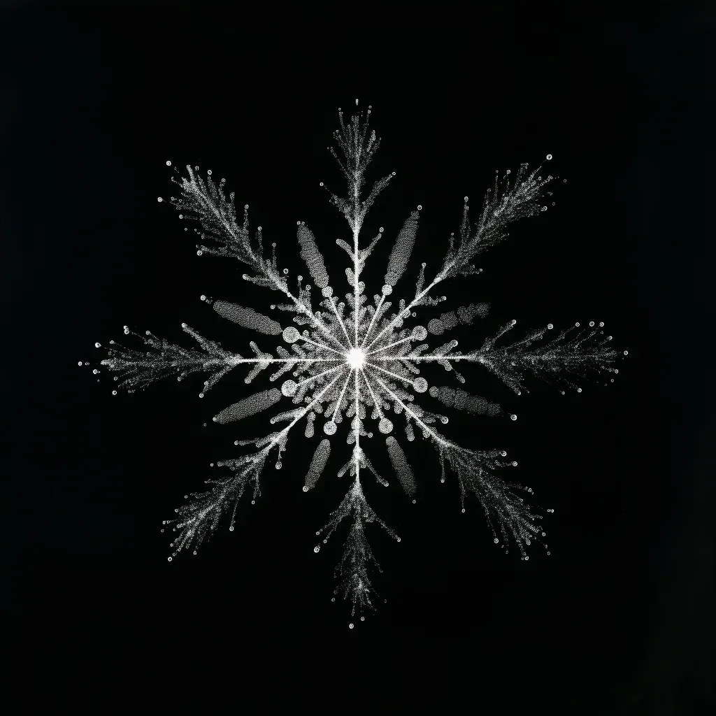 Image of a snowflake landing on a dark and smooth surface - Image 4