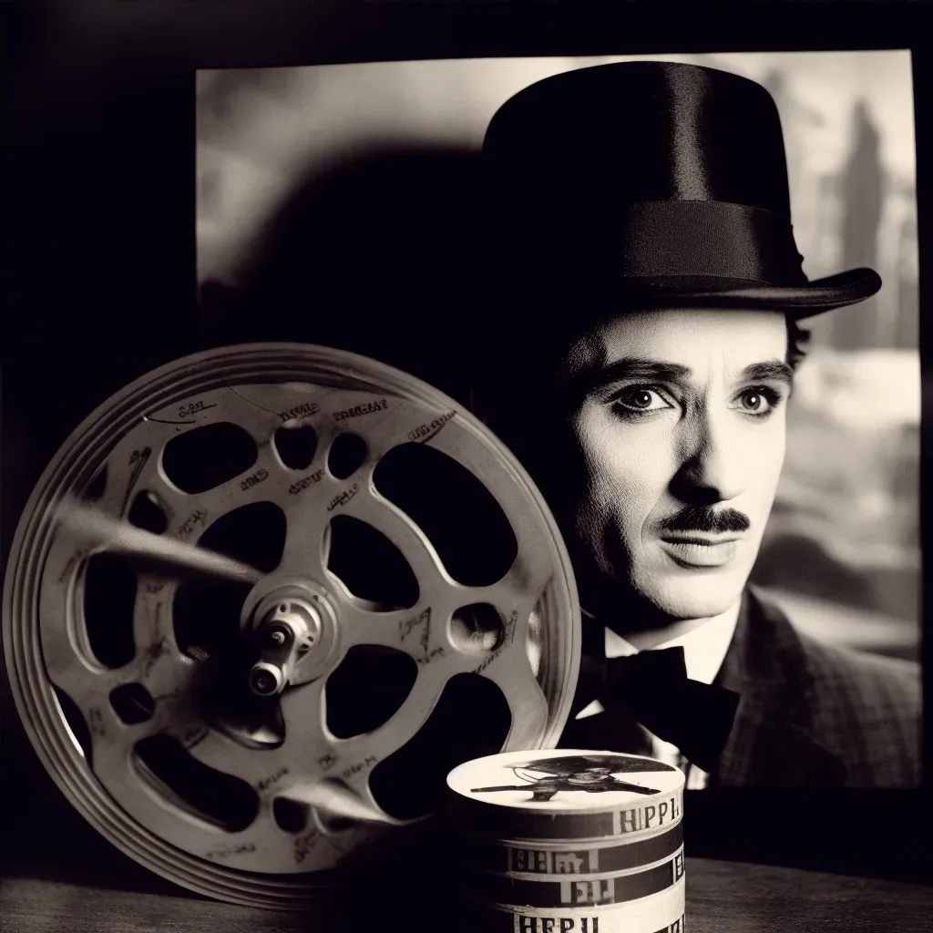 Monochrome Portrait with Cane and Hat - Image 4