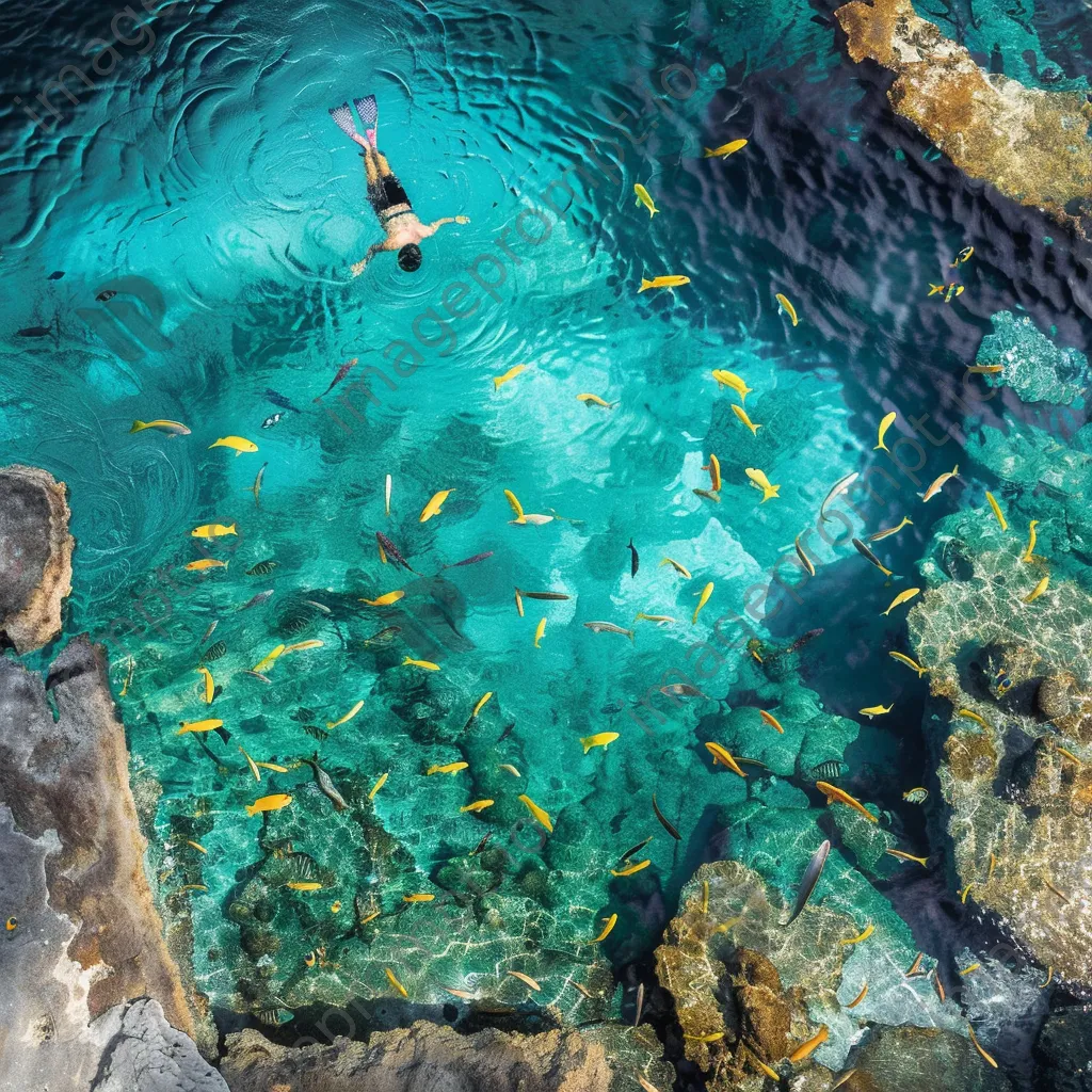 Couple snorkeling in clear waters - Image 2