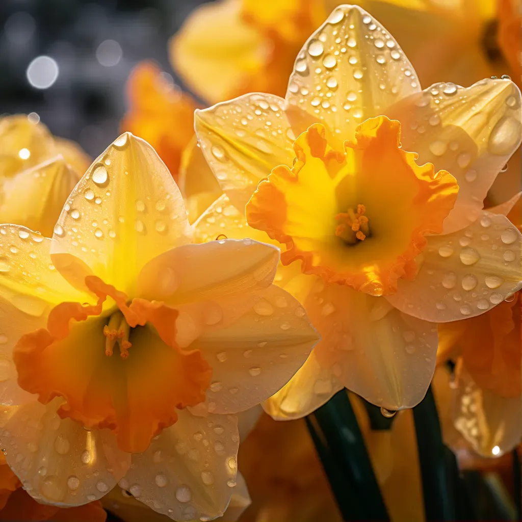 daffodils in sunlight close-up - Image 1