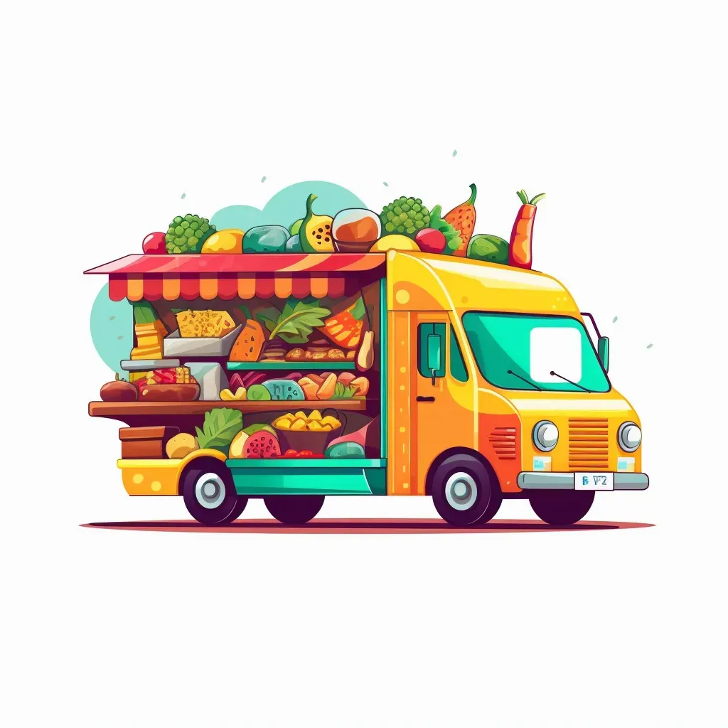 Colorful Food Truck Logo