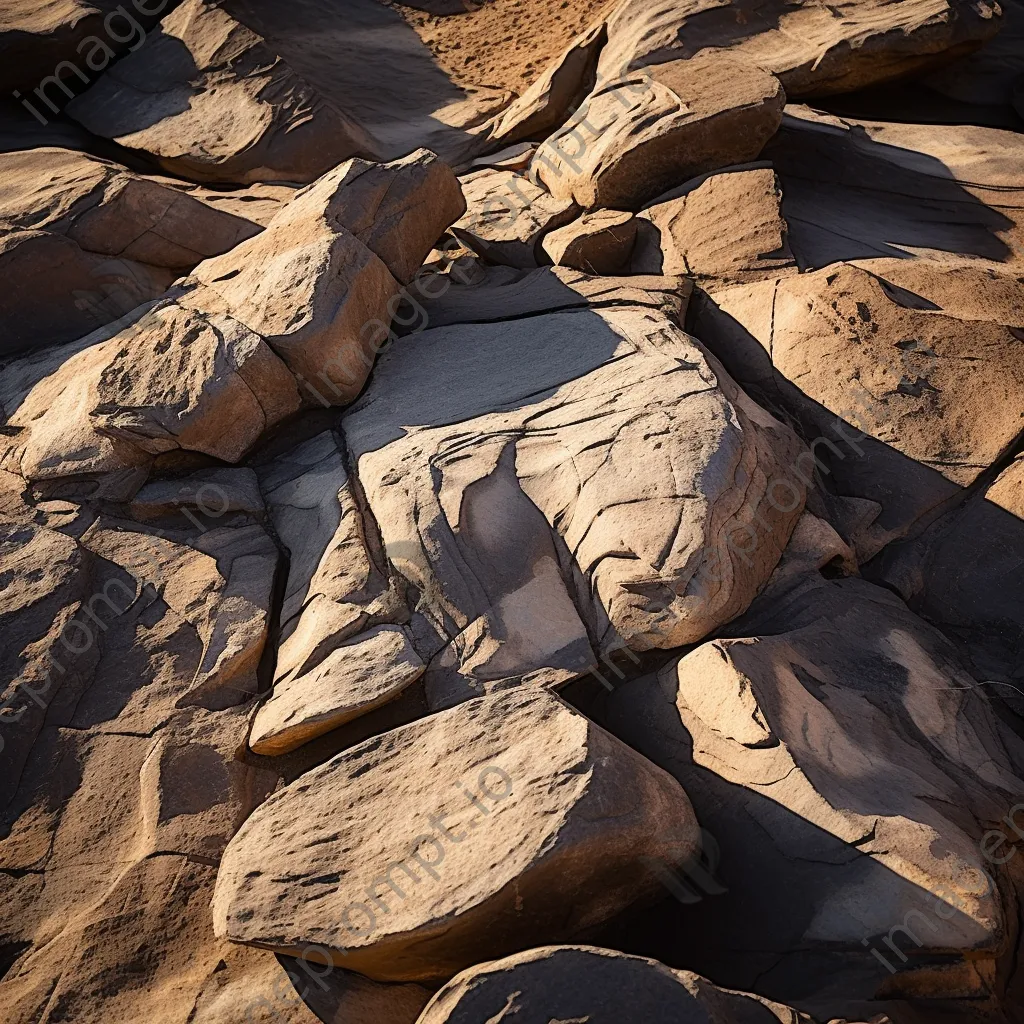 Close-up of unique textures on wind-carved desert rocks - Image 1