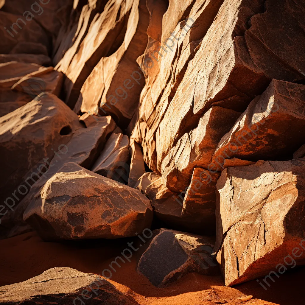 Close-up of unique textures on wind-carved desert rocks - Image 2