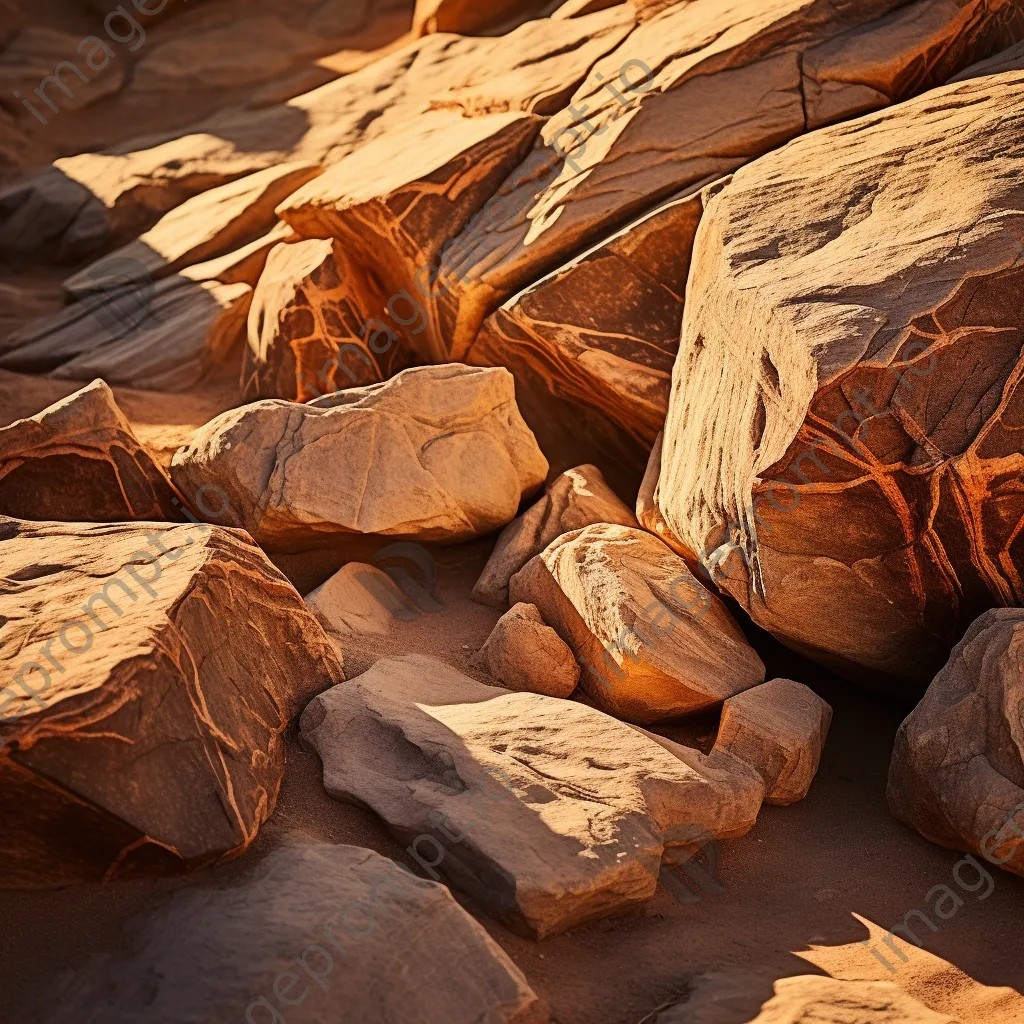 Close-up of unique textures on wind-carved desert rocks - Image 4