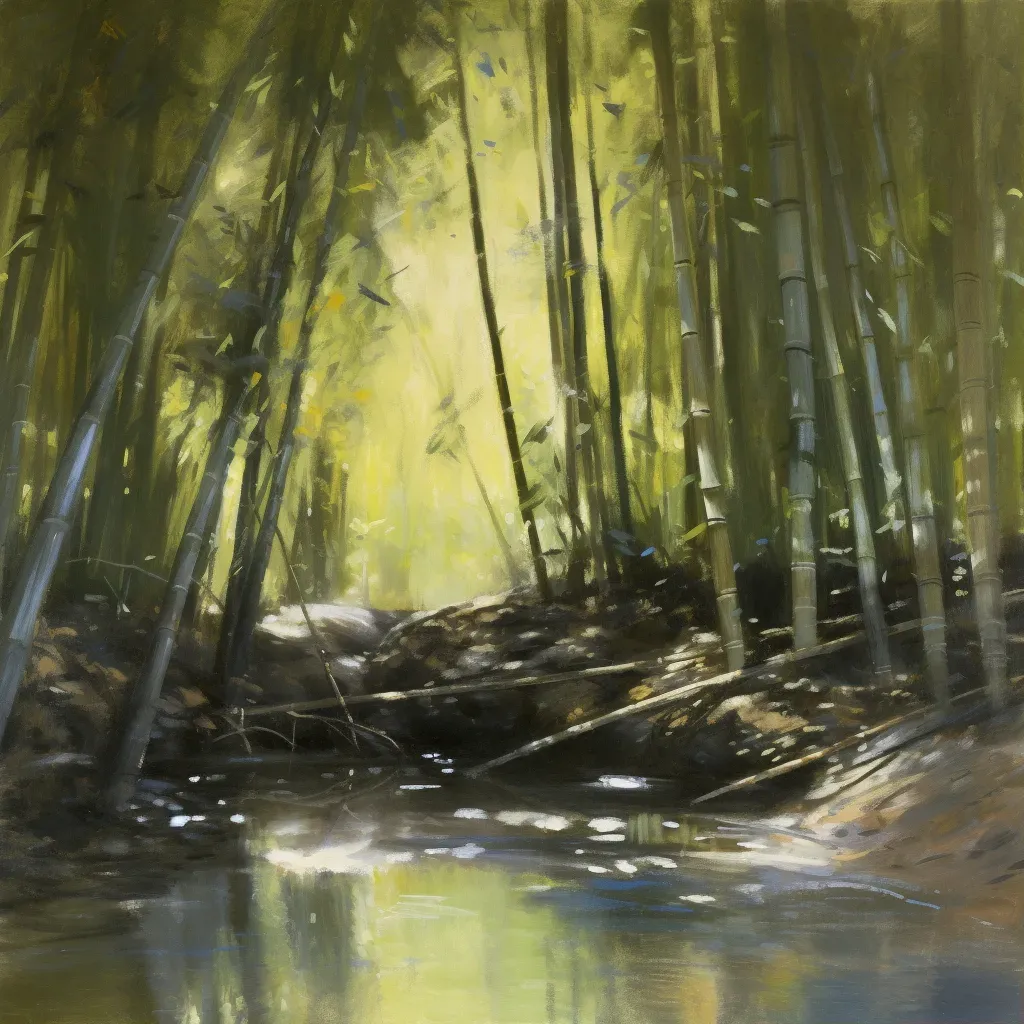 Bamboo Forest with Babbling Stream