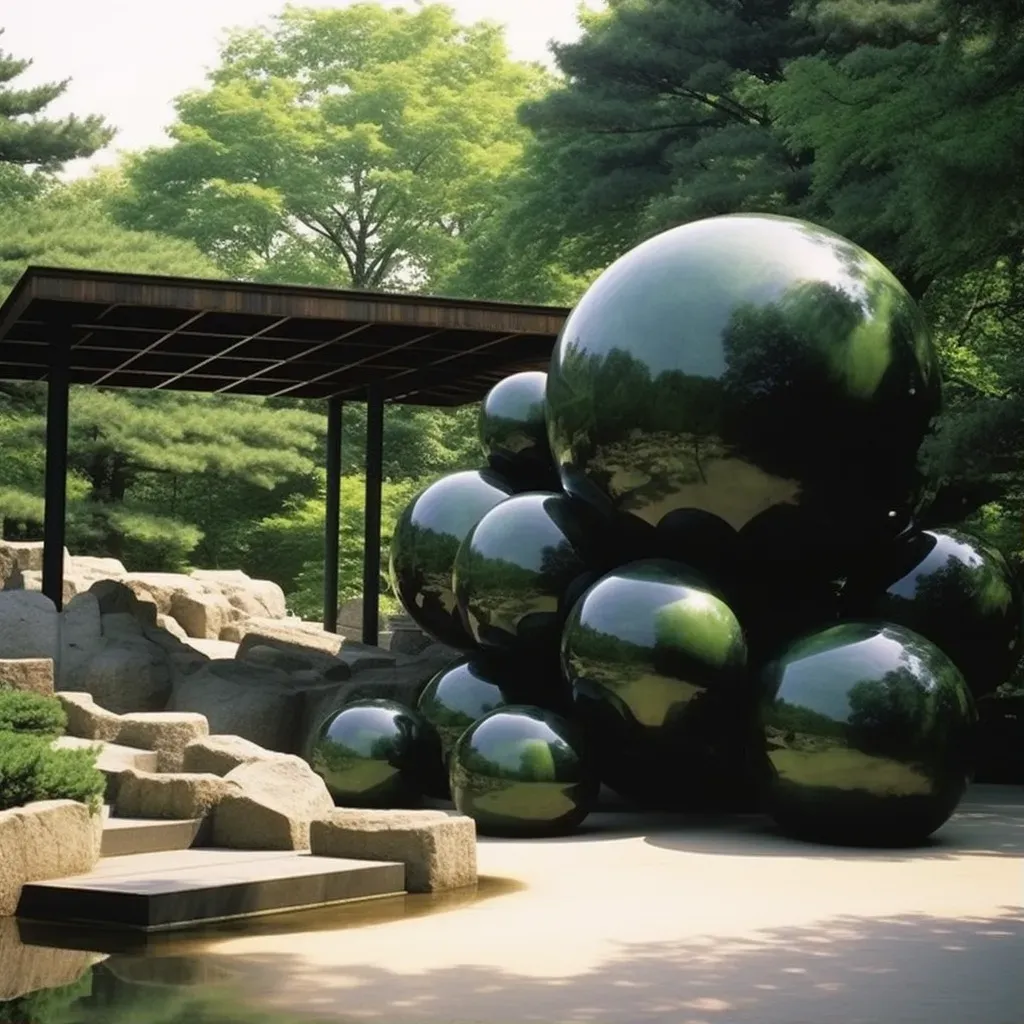 Japanese garden with rocks and trees - Image 1