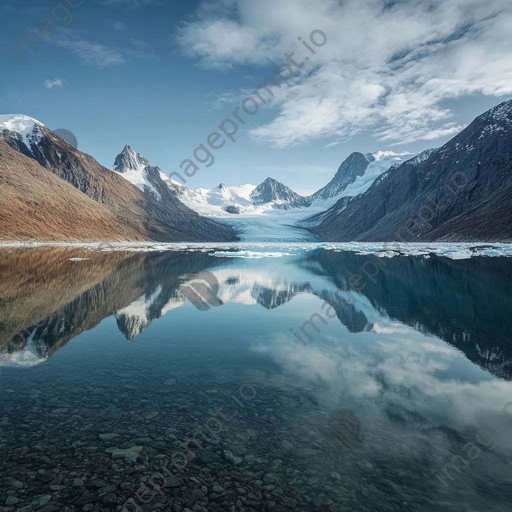 Reflection of a glacier in crystal-clear waters - Image 4