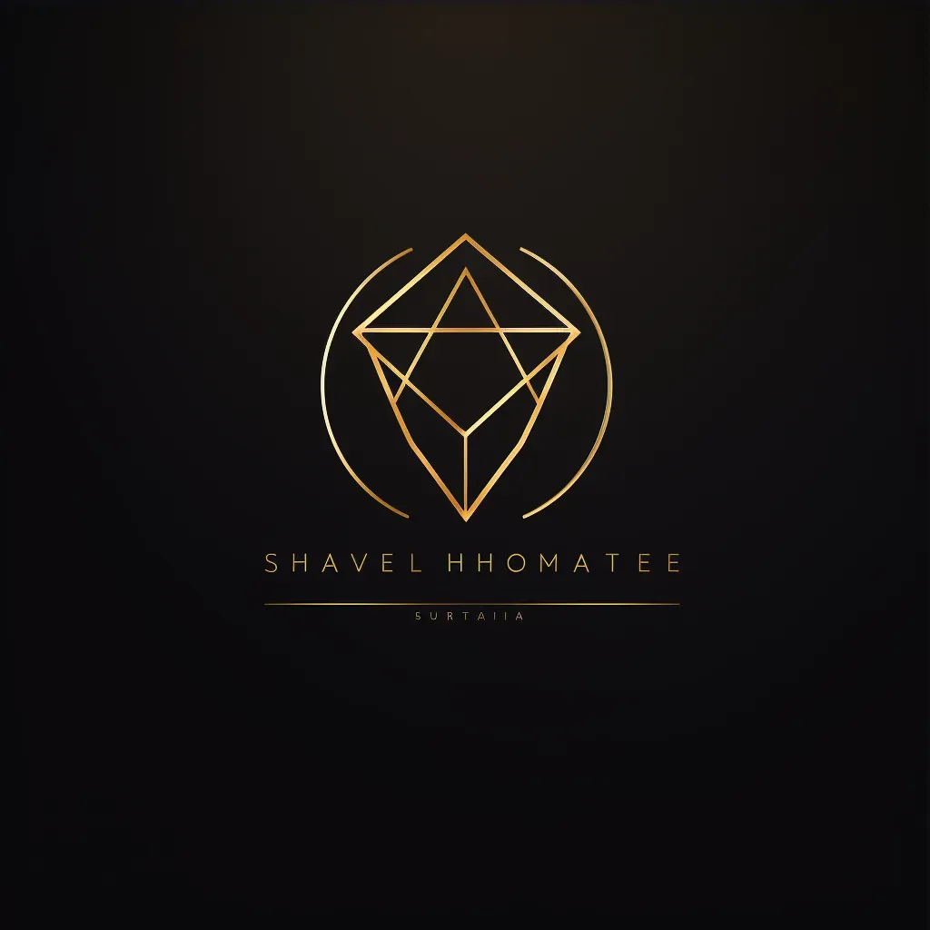 Elegant and sophisticated logo with a smart home icon in gold and black - Image 3