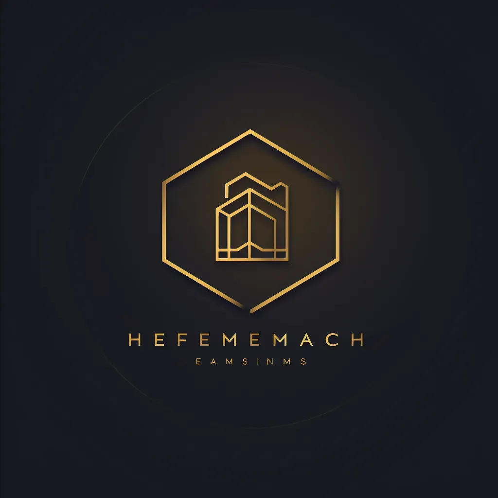 Elegant and sophisticated logo with a smart home icon in gold and black - Image 4