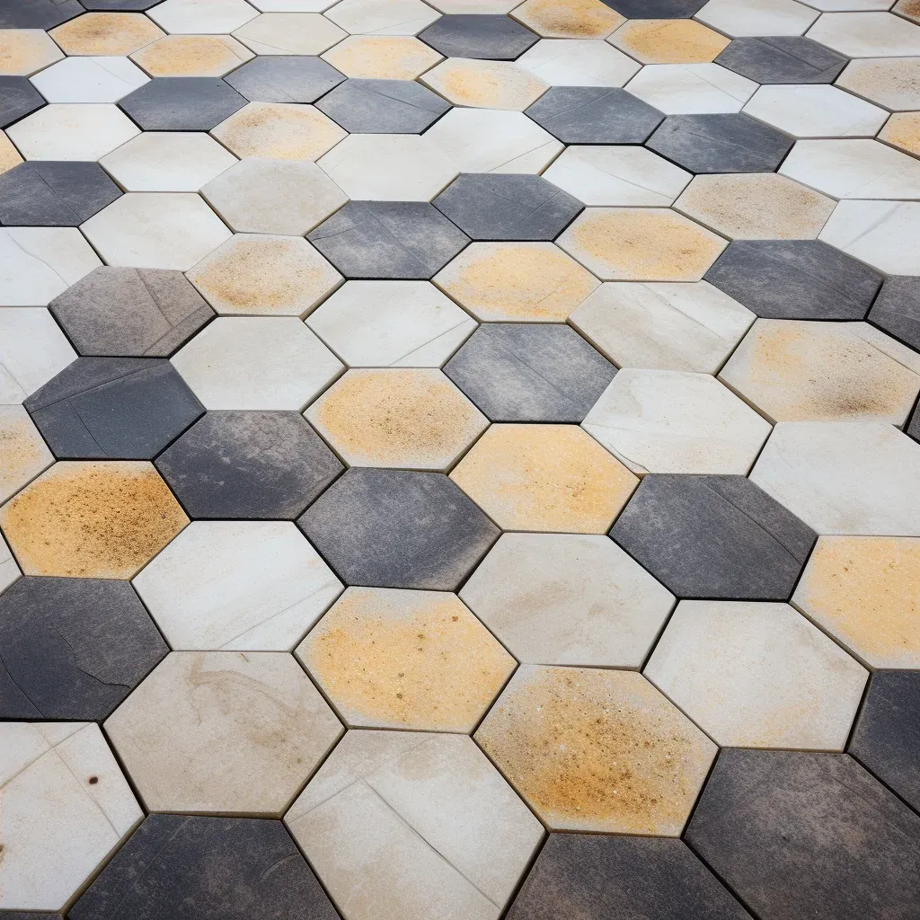 hexagon tiles mosaic photo - Image 4