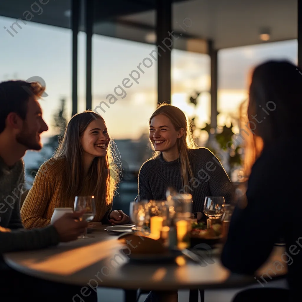 Employees having a casual gathering in a friendly environment - Image 1