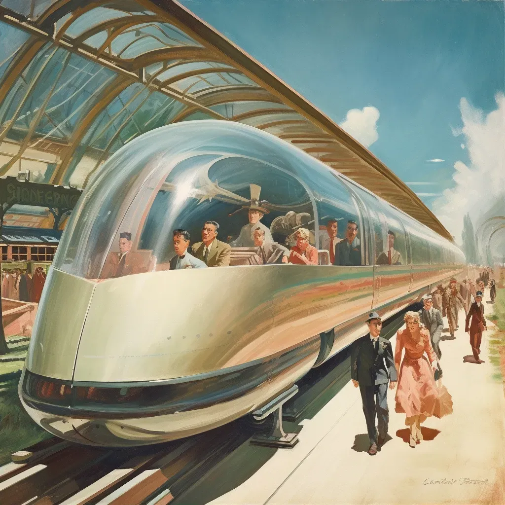 Futuristic transportation system with high-speed train - Image 2