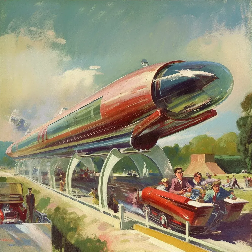 Futuristic transportation system with high-speed train - Image 3