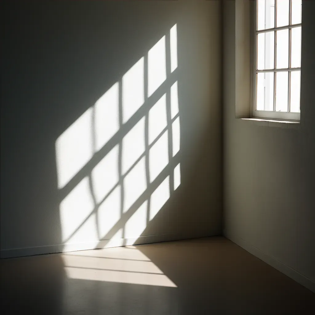 Minimalist Shadow of a Window Frame