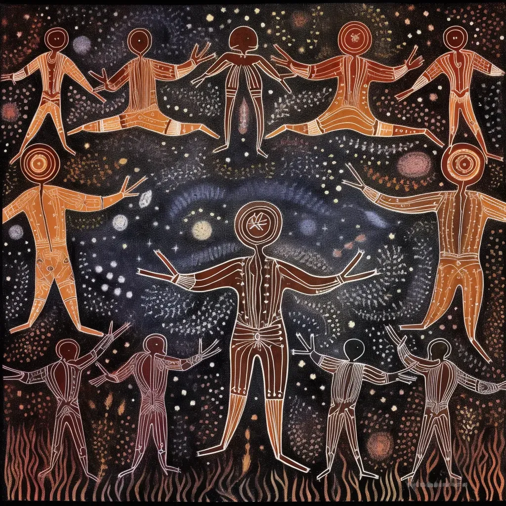 Aboriginal Corroboree dance under Australian night sky - Image 4