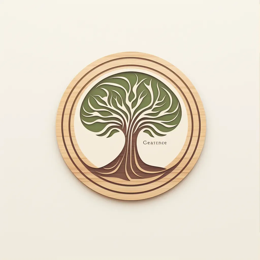 Nature-inspired logo design with tree icon in green and brown colors - Image 1