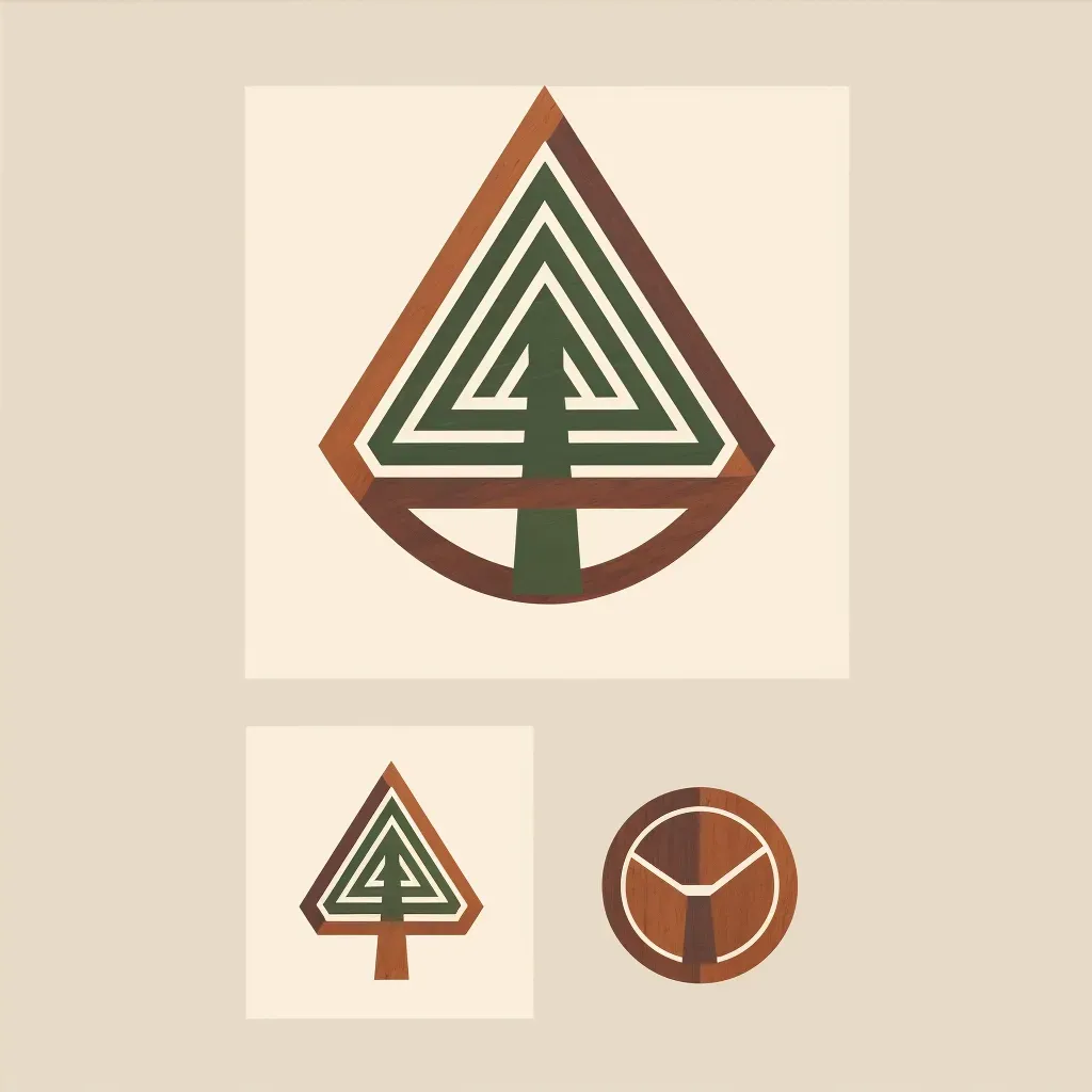 Nature-inspired logo design with tree icon in green and brown colors - Image 4