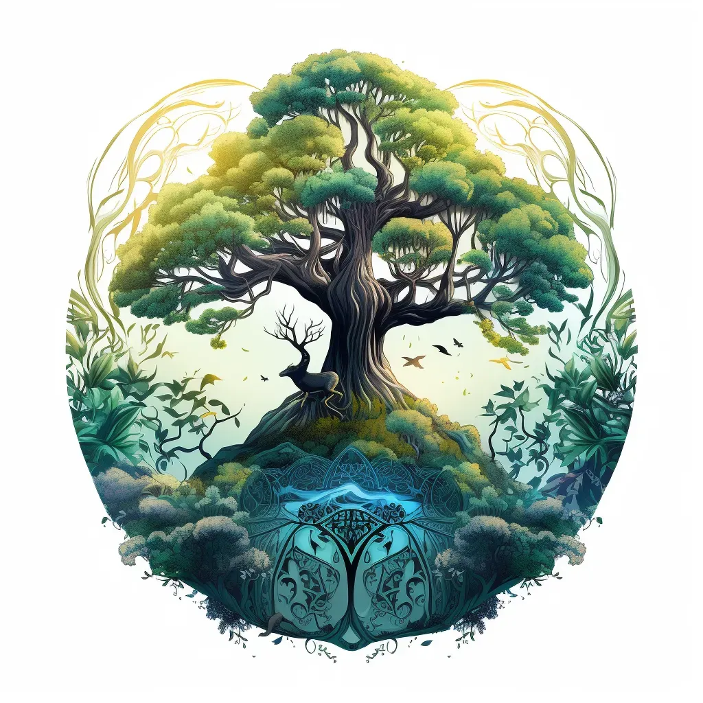 Mystical forest retreat emblem logo - Image 2