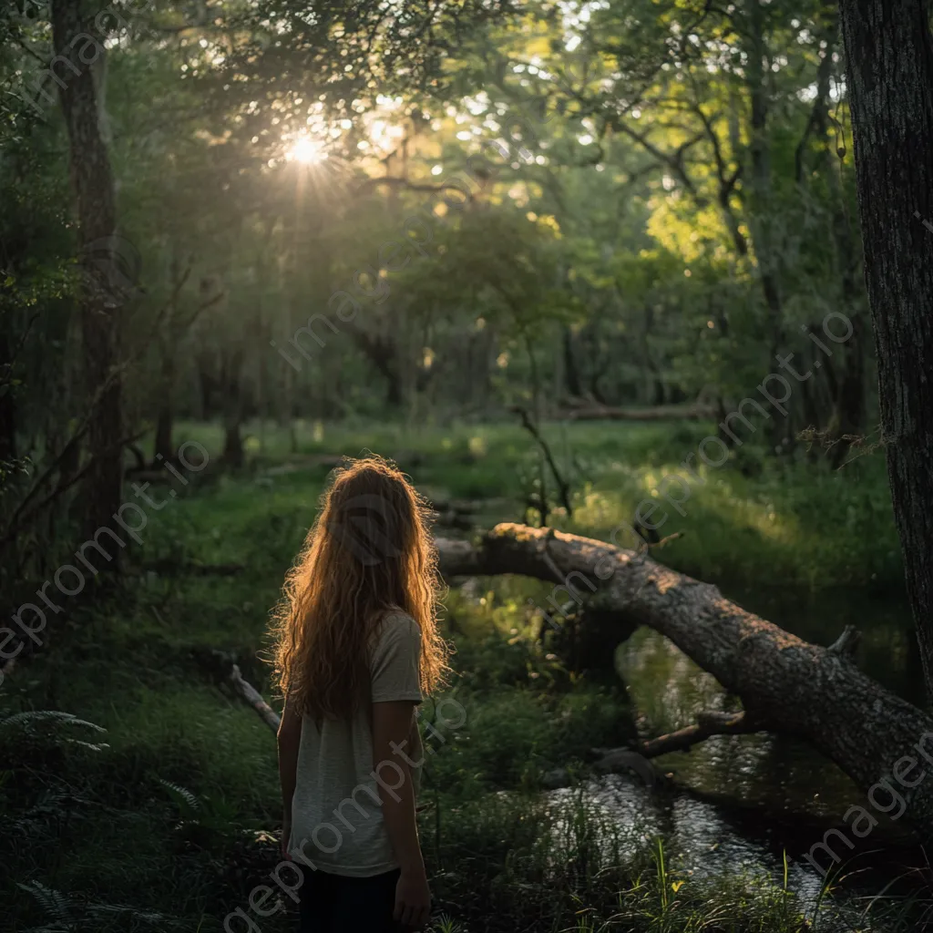 Soft morning light filtering through forest trees - Image 3