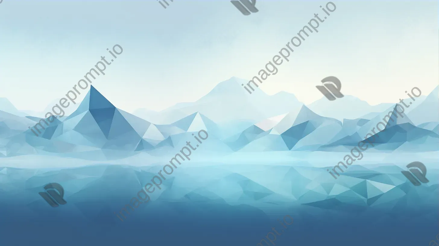 Polygonal depiction of a winter wilderness - Image 3