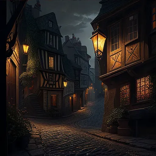 Historic cobblestone street in an old European town - Image 3