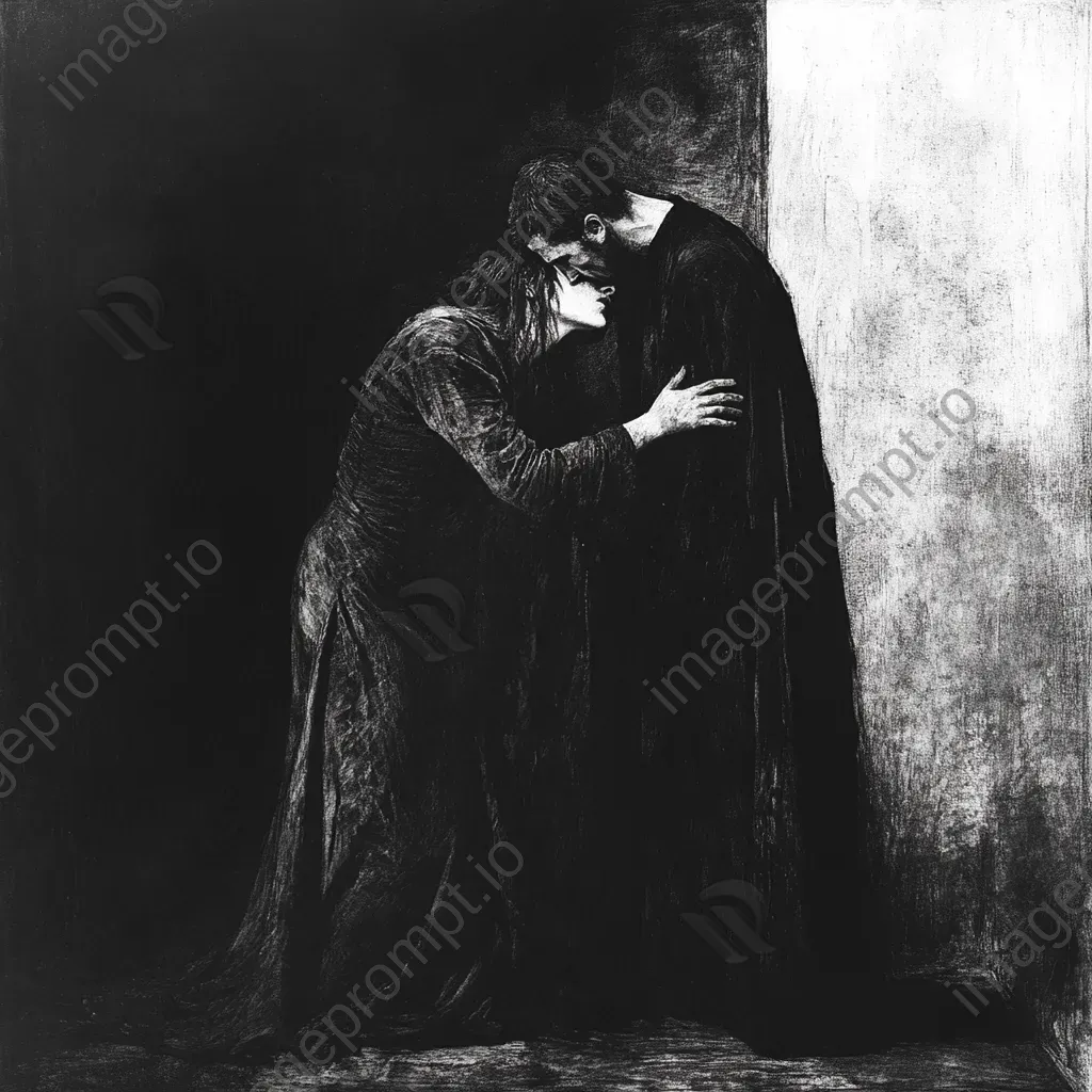 Charcoal sketch of Macbeth