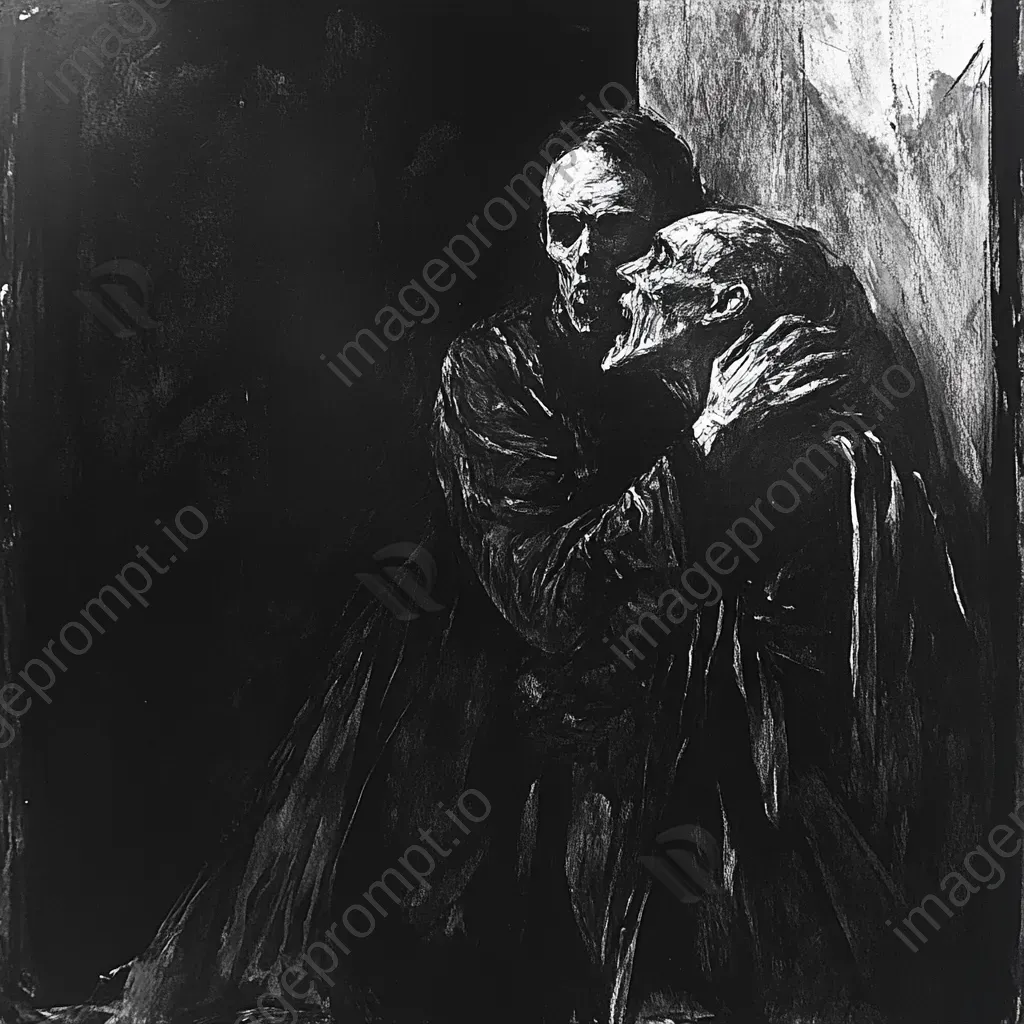 Charcoal sketch of Macbeth