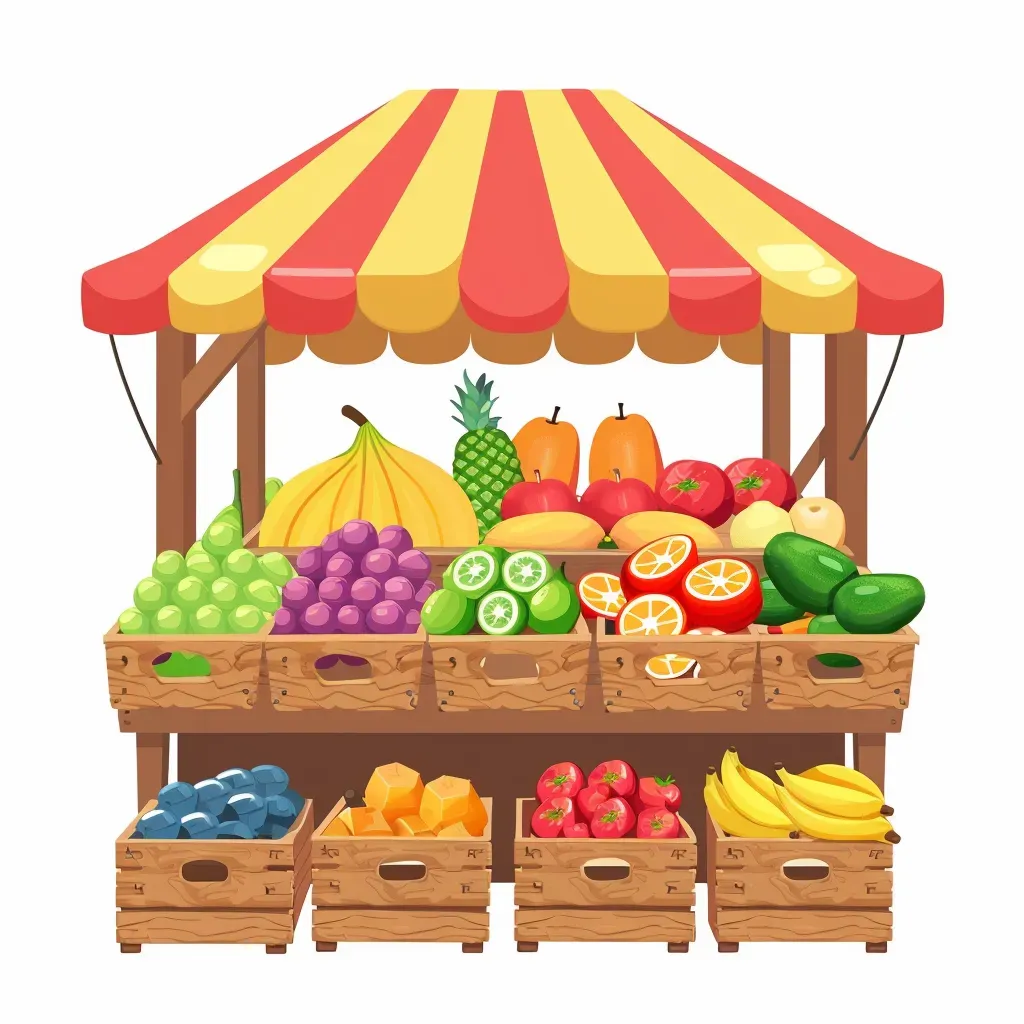 Fruit Stand Logo with Assorted Tropical Fruits - Image 4